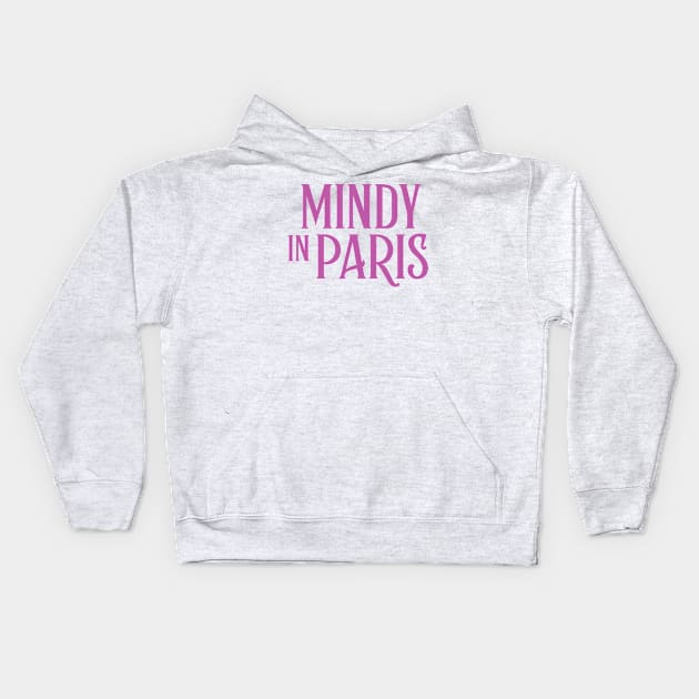 Mindy in Paris Kids Hoodie by chillstudio